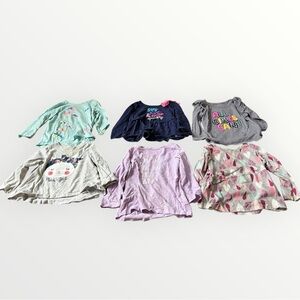 Girl’s 18 months Colorful Graphic Long Sleeve Tops Bundle